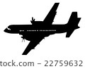 Silhouette of plain isolated 22759632