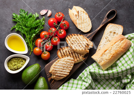 Ciabatta sandwich cooking Ciabatta sandwich cooking 22760025