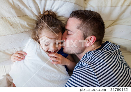 Father having fun with his cute little daughter Father having fun with his cute little daughter 22760185