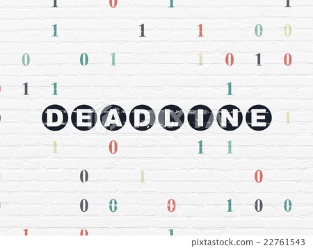 Business concept: Deadline on wall background-插圖素材 [22761543] - PIXTA圖庫