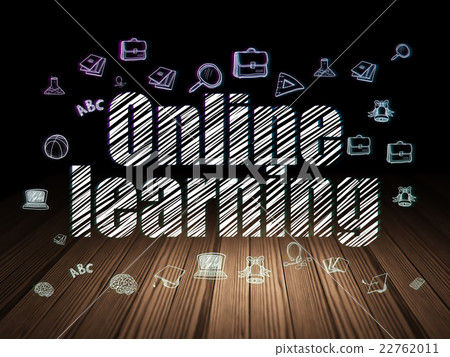 Learning concept: Online Learning in grunge dark 22762011