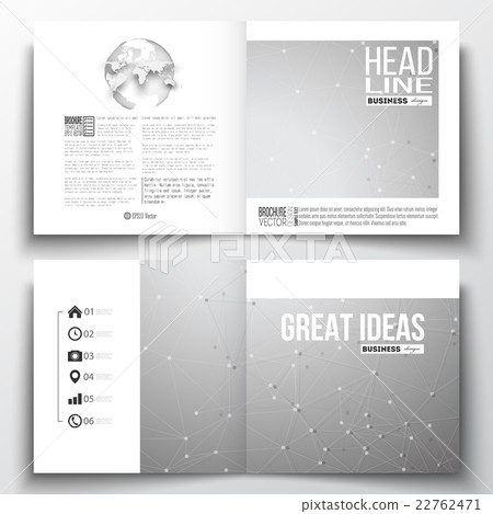 Vector set of square design brochure template 22762471