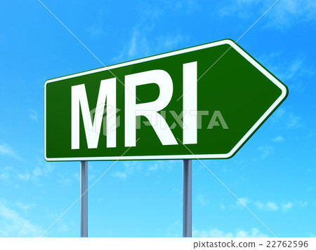 Health concept: MRI on road sign background Health concept: MRI on road sign background 22762596