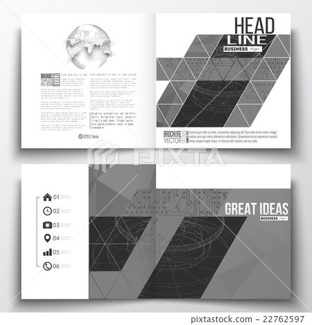 Set Of Annual Report Business Templates For - Stock Illustration ...