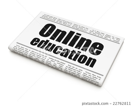 Education concept: newspaper headline Online 22762811