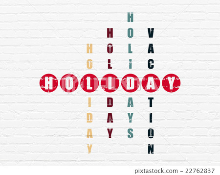 Holiday concept: Holiday in Crossword Puzzle Holiday concept: Holiday in Crossword Puzzle 22762837