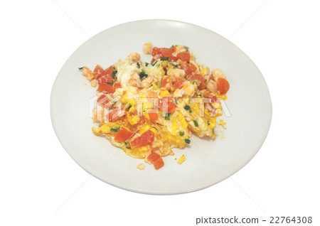 Omelet with shrimp and tomato Omelet with shrimp and tomato 22764308