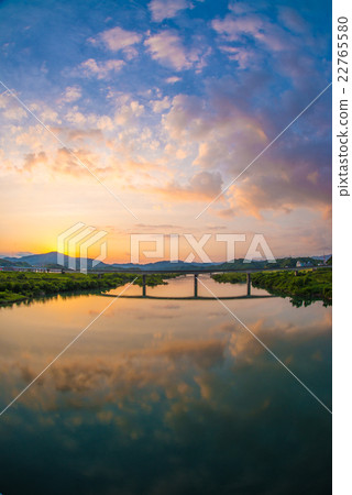 四萬十川的日落 四萬十川的日落 22765580