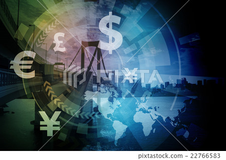 當代建築群和金融技術抽像圖像 22766583