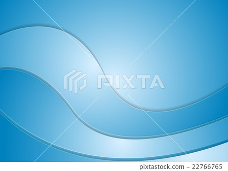 Abstract blue corporate wavy background - Stock Illustration [22766765 ...