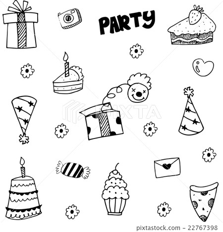 Element Party doodle with hand draw Element Party doodle with hand draw 22767398