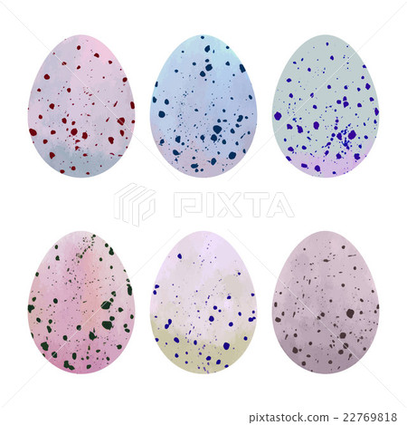 Watercolor Easter eggs set. Watercolor Easter eggs set. 22769818