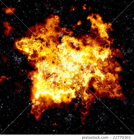 宇宙/外太空爆炸閃光紋理背景（無縫接圖，高分辨率 3D CG 渲染∕著色插圖） 22770301