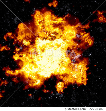 宇宙/外太空爆炸閃光紋理背景（無縫接圖，高分辨率 3D CG 渲染∕著色插圖） 22770302