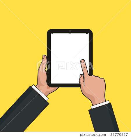 Digital tablet in businessman hands. 22770857
