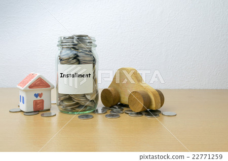 Money saving for installment in the glass bottle Money saving for installment in the glass bottle 22771259