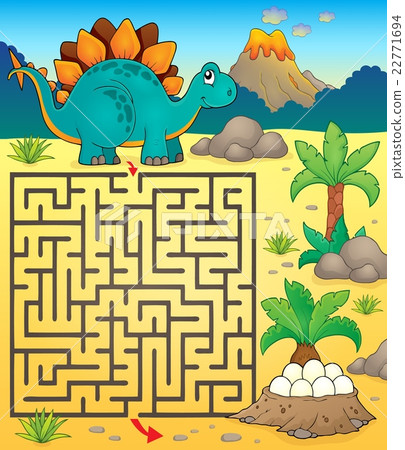 Maze 3 with dinosaur theme 1 22771694