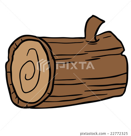 wood log cartoon 22772325