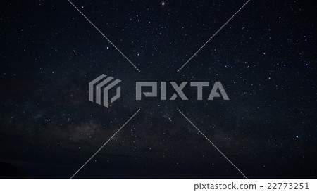 Sky full of stars and Milky Way from Hawaii Island Mauna Kea mountain 22773251