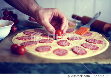 Pizza toppings macro prepare Pizza toppings macro prepare 22773406