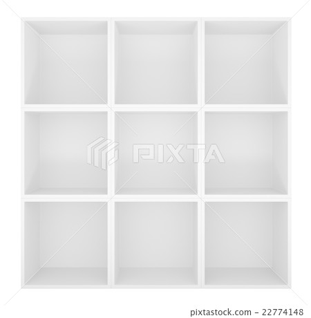 Empty shelves, blank bookcase library Empty shelves, blank bookcase library 22774148