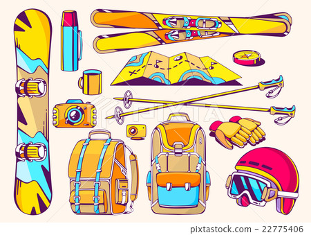 Vector illustration of winter travel accessories Vector illustration of winter travel accessories 22775406
