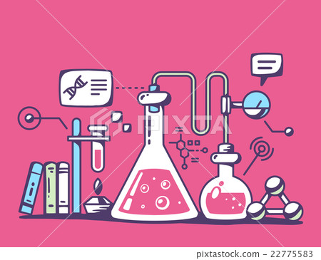 Vector illustration of chemical laboratory flasks Vector illustration of chemical laboratory flasks 22775583