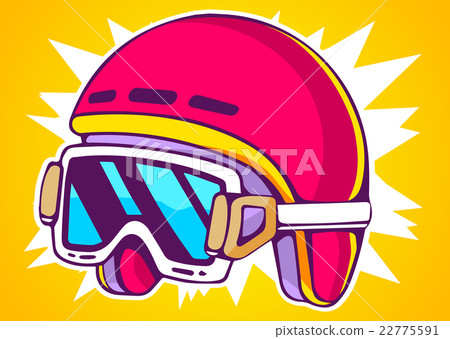 Vector illustration of red fashion helmet 22775591