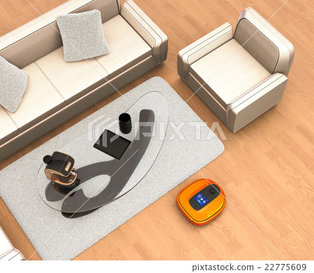 清潔機器人在客廳裡 22775609