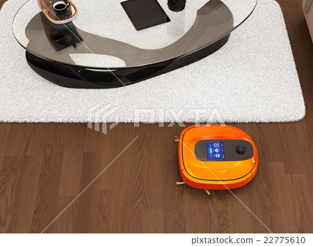 Cleaning robot in living room 22775610