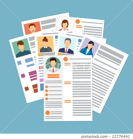 Cv concept resume with photo, documents. Cv concept resume with photo, documents. 22776492