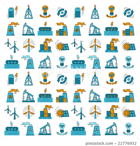 Energy Ecology and Pollution Vector set of icons 22776932