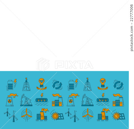Energy Ecology and Pollution Vector set of icons 22777006