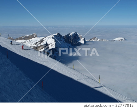 Ski slopes on Mt Titlis Ski slopes on Mt Titlis 22777012