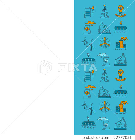 Energy Ecology and Pollution Vector set of icons 22777031