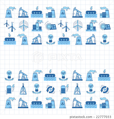 Energy Ecology and Pollution Vector set of icons 22777033