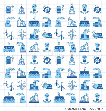 Energy Ecology and Pollution Vector set of icons 22777034