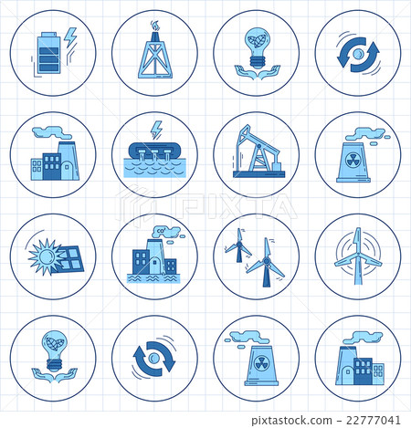 Energy Ecology and Pollution Vector set of icons 22777041