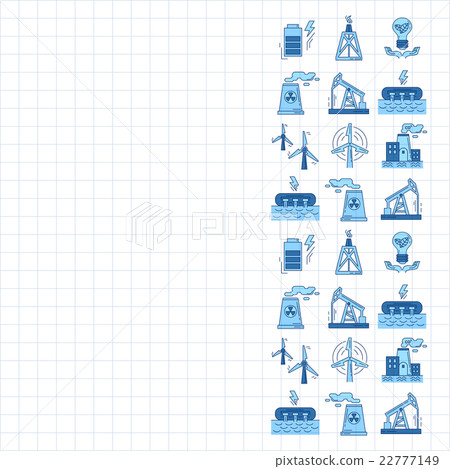 Energy Ecology and Pollution Vector set of icons 22777149
