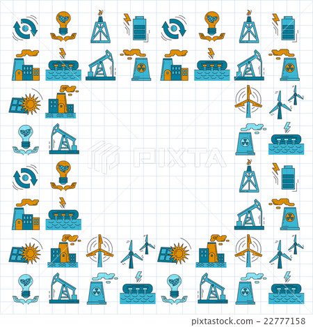 Energy Ecology and Pollution Vector set of icons 22777158