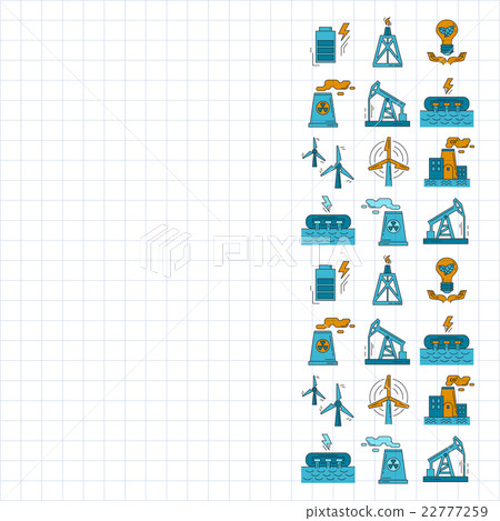 Energy Ecology and Pollution Vector set of icons 22777259