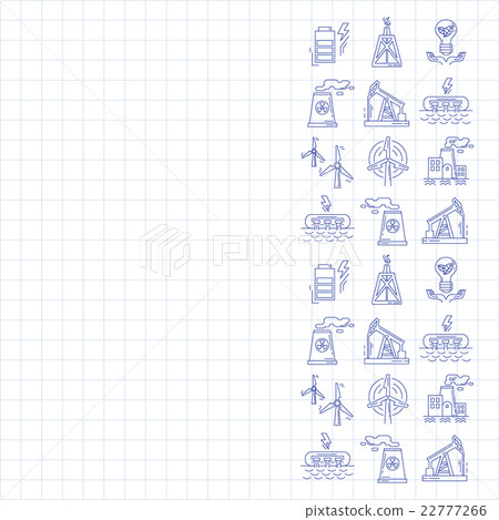 Energy Ecology and Pollution Vector set of icons 22777266