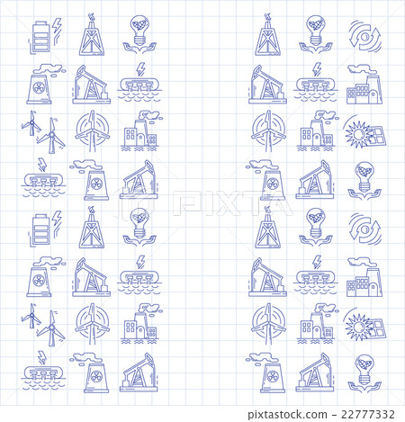 Energy Ecology and Pollution Vector set of icons 22777332
