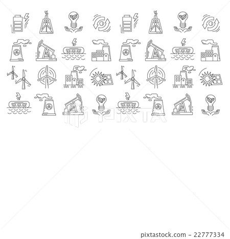 Energy Ecology and Pollution Vector set of icons Energy Ecology and Pollution Vector set of icons 22777334