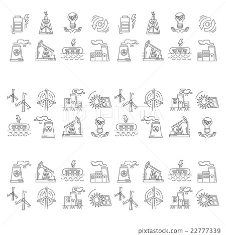 Energy Ecology and Pollution Vector set of icons 22777339