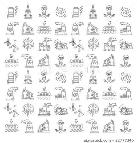 Energy Ecology and Pollution Vector set of icons Energy Ecology and Pollution Vector set of icons 22777340