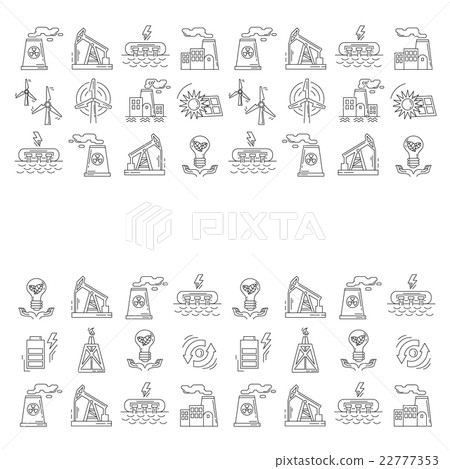 Energy Ecology and Pollution Vector set of icons Energy Ecology and Pollution Vector set of icons 22777353