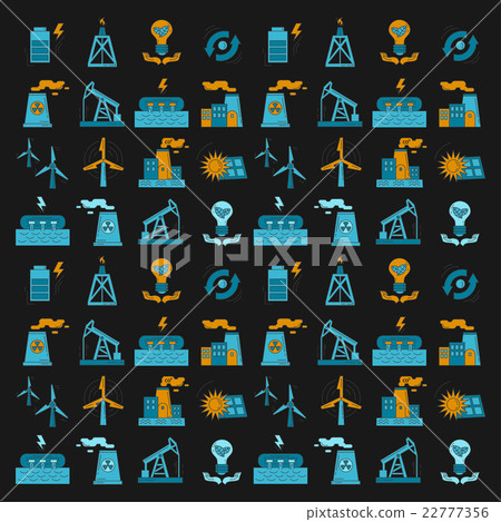 Energy Ecology and Pollution Vector set of icons 22777356