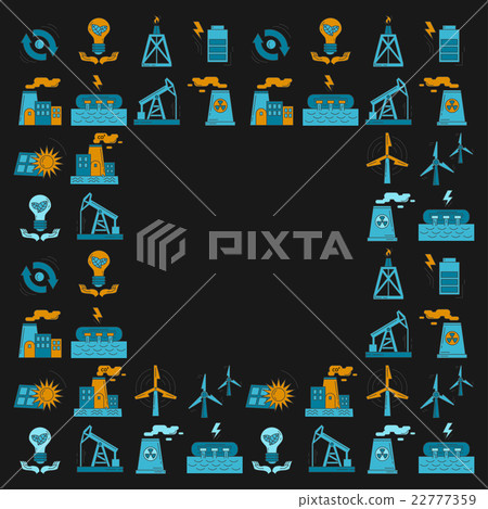 Energy Ecology and Pollution Vector set of icons 22777359