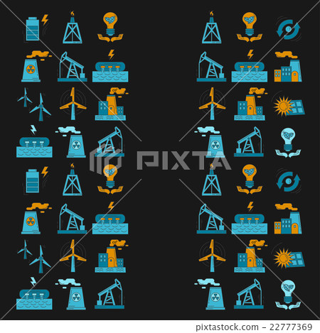 Energy Ecology and Pollution Vector set of icons 22777369